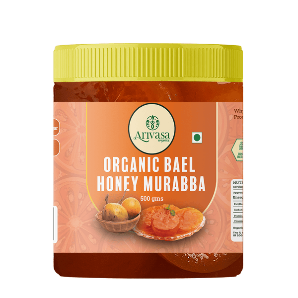 Arivasa Organics Organic Bael Honey Murraba | Honey-Sweetened & Handmade – 500 gm